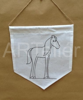 Koník - vlaječka s předkresleným obrázkem